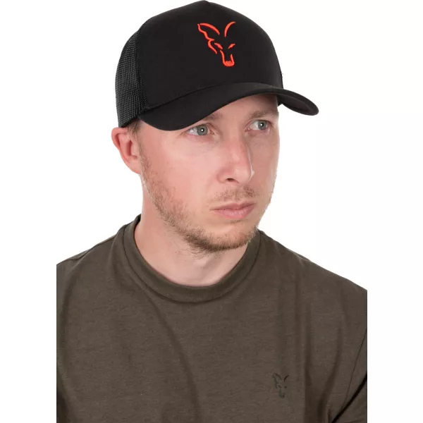 Fox Collection Trucker Cap Črno-Oranžna Baseball kapa