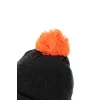 Fox Collection Bobble Hat Črno-Oranžna Kapa z Cofom