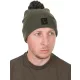 Fox Collection Bobble Hat Zeleno-Črna Kapa z Cofom