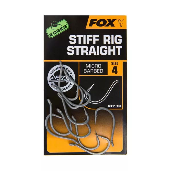 Fox EDGES™ Stiff Rig Straight - Size 8 Kavelj