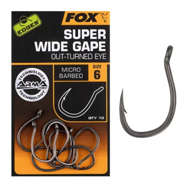 FOX Edges Armapoint Super Wide Gape (Outturned eye) - Size 4 krapji trnek