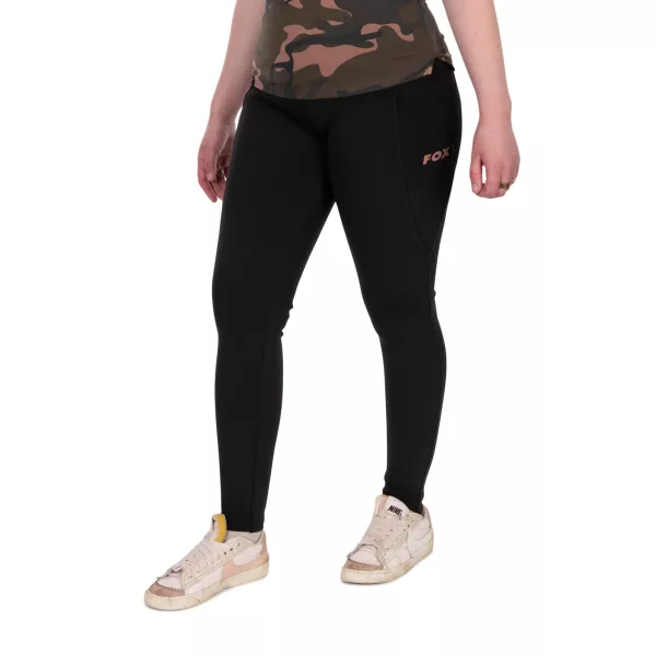 Fox Womens Black Lined Leggings Aláöltöző Nadrág S