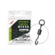Carp Zoom Spinner Swivel Matt Fekete 4 Mikrogyűrűs Gyorskapocs 10db