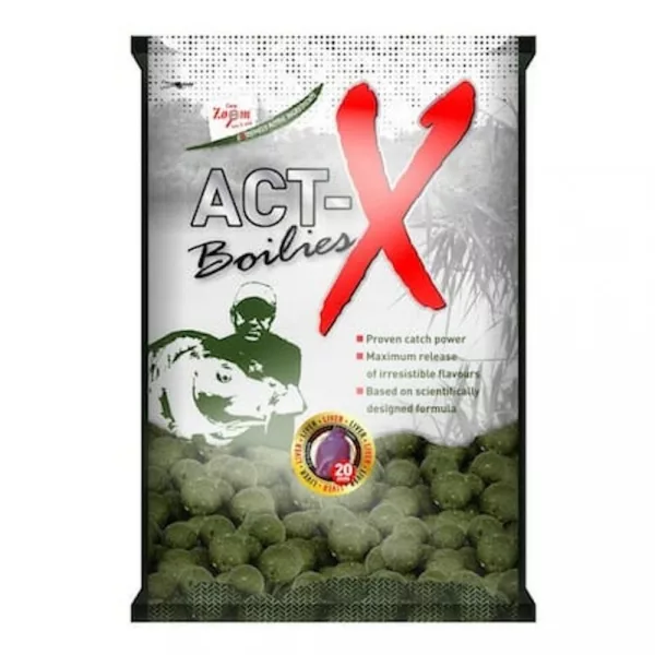 Carp Zoom CZ Act-X bojli, 16 mm, pikantno začinjen, česen, 800 g
