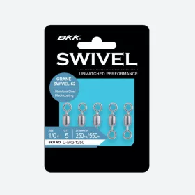   BKK Crane Swivel-62 (Stainless Steel, Black) 5# 10db/csomag Vrtljivka