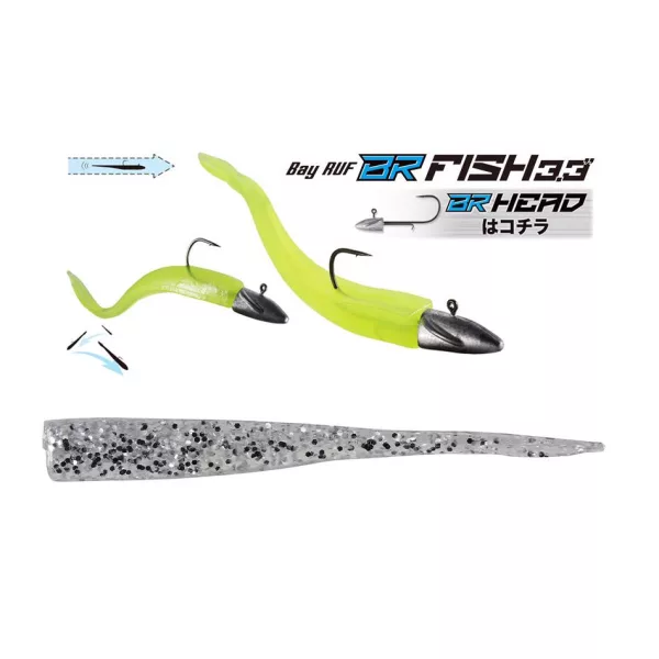 Duo Bayruf BR Fish 8,4cm S035 UV Silver Plastična Vaba 7 kos
