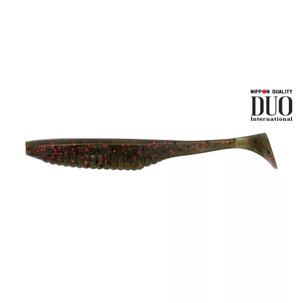Duo Realis Versa Shad 7,6cm F018 Green Pumpkin Red Flake Plastična vaba 10 kos