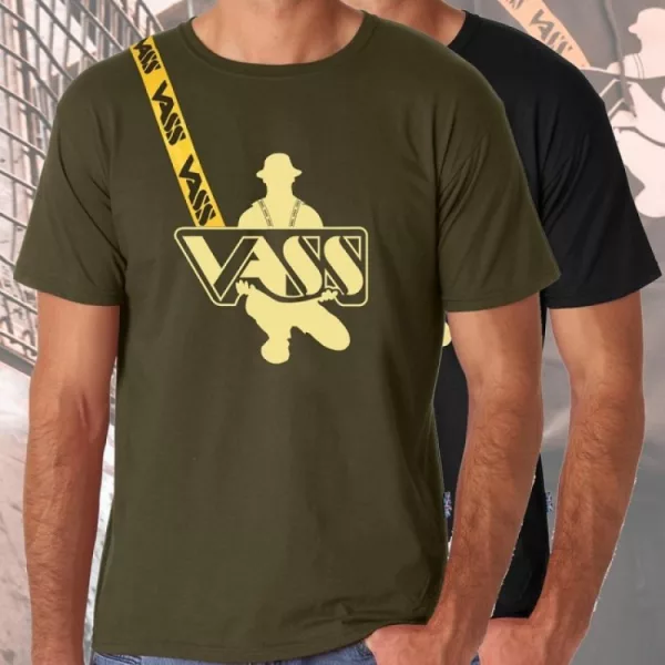 Vass-Tex Printed Fishing Khaki Póló L