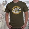 Vass-Tex Fishing Culture Printed Khaki Póló L
