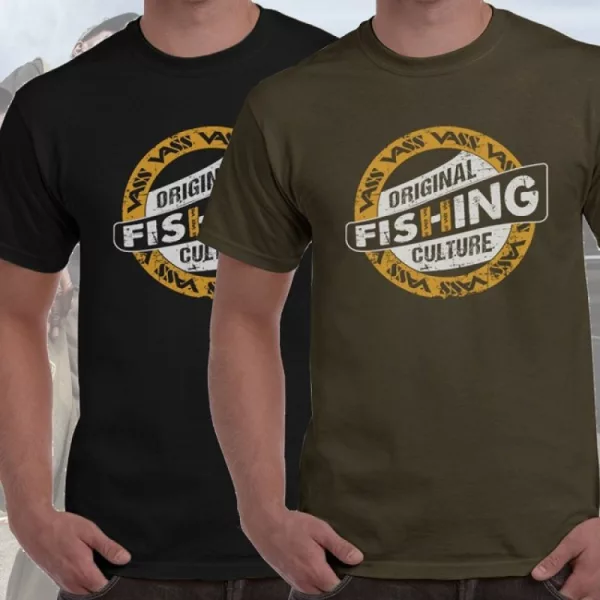 Vass-Tex Fishing Culture Printed Khaki Póló S