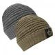 Vass-Tex Fleece Lined Ribbed Beanie Szürke Sapka Gumizott Logóval
