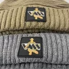 Vass-Tex Fleece Lined Ribbed Beanie Szürke Sapka Gumizott Logóval