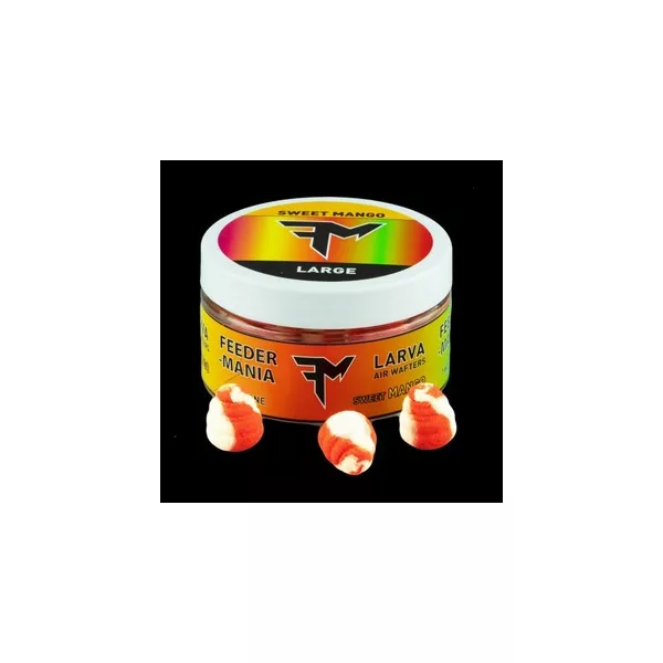 Feedermánia LARVA AIR WAFTERS TWO TONE L SWEET MANGO ORANŽNA-BELA Wafters