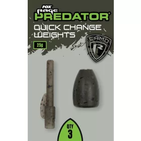   Fox Rage Predator Camo Quick Change Weights Hitro zamenljiva plovčna utež 25g 3 kosi