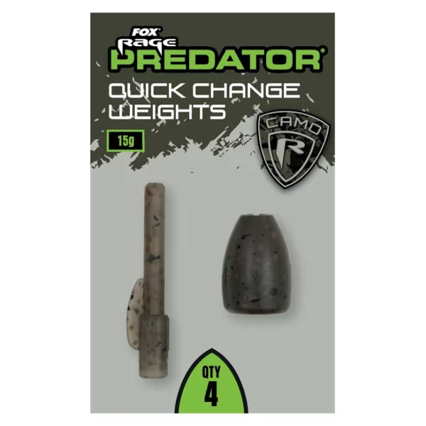 Fox Rage Predator Camo Quick Change Weights Hitro zamenljiva plovčna utež 35g 3 kosi