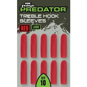   Fox Rage Predator Rdeče Velike Gumijasta objemka za trojček 10 kos