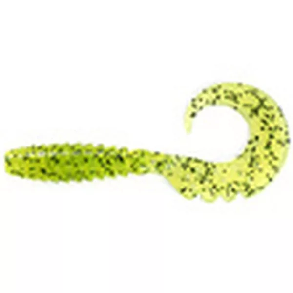 FISHUP Fancy Grub 2,54cm (12kosov), #055 - Chartreuse/Black Plastična vaba