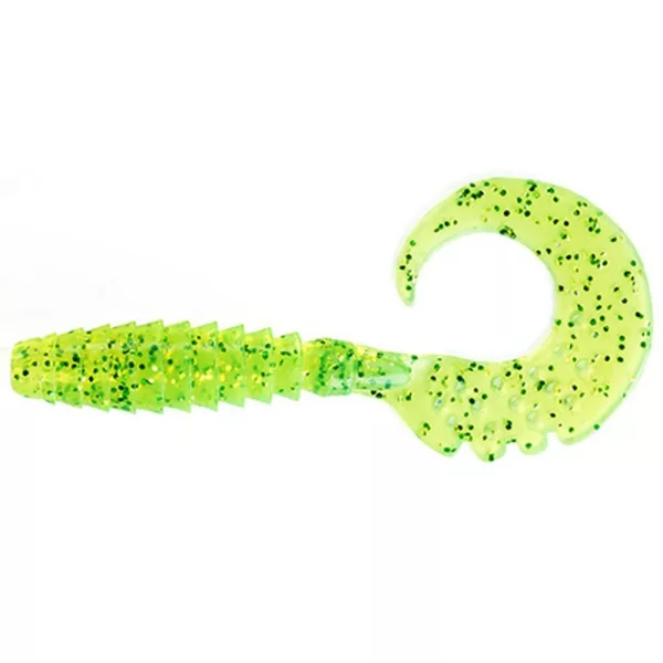 FISHUP Fancy Grub 2,54cm (12kosov), #026 - Flo Chartreuse/Green Plastična vaba