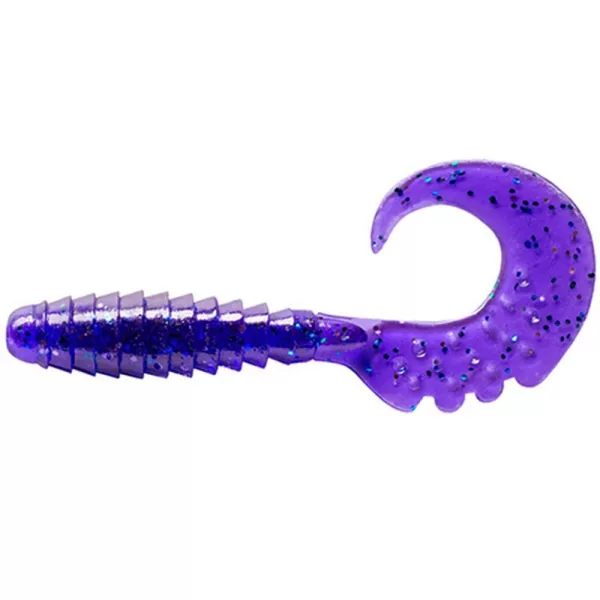 FISHUP Fancy Grub 5,08cm (10kosov), #060 - Dark Violet/Peacock & Silver Plastična vaba