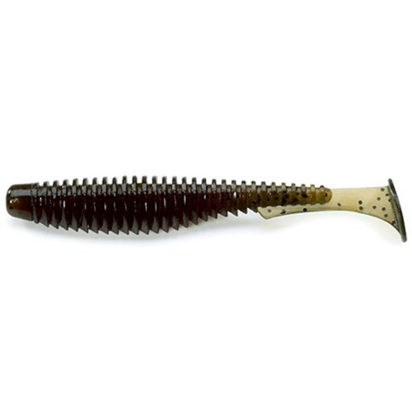 FISHUP U-Shad 5,08cm (10kos.), #043 - Lubenica rjava/črna Plastična vaba