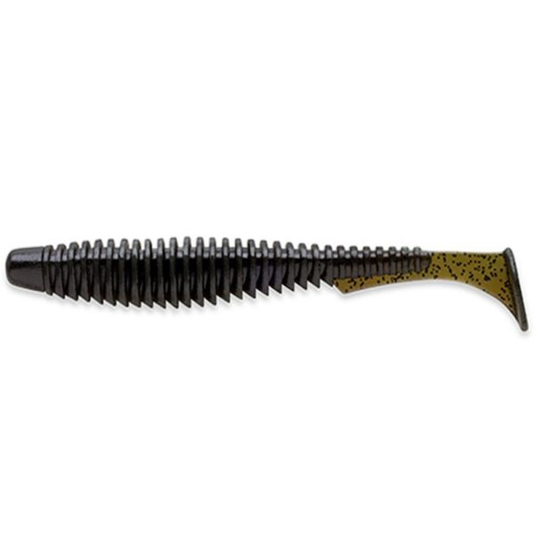 FISHUP U-Shad 10,16cm (8kos.), #043 - Lubenica rjava/črna Plastična vaba