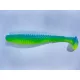 FISHUP U-Shad 10,16cm (8pcs.), #206 - Sky/Chartreuse Plastična vaba