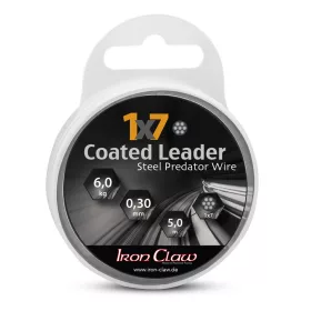   Iron Claw 1x7 Coated Leader Fekete 0,27mm 5m Bevonatos Acél Előkezsinór