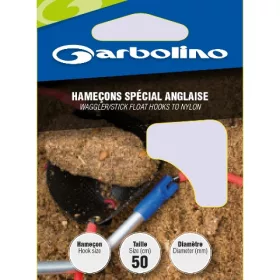   Garbolino Waggler/Trnek za plovec na najlonu 18 s ploščico, monofil predvezan trnek z bodico 10db