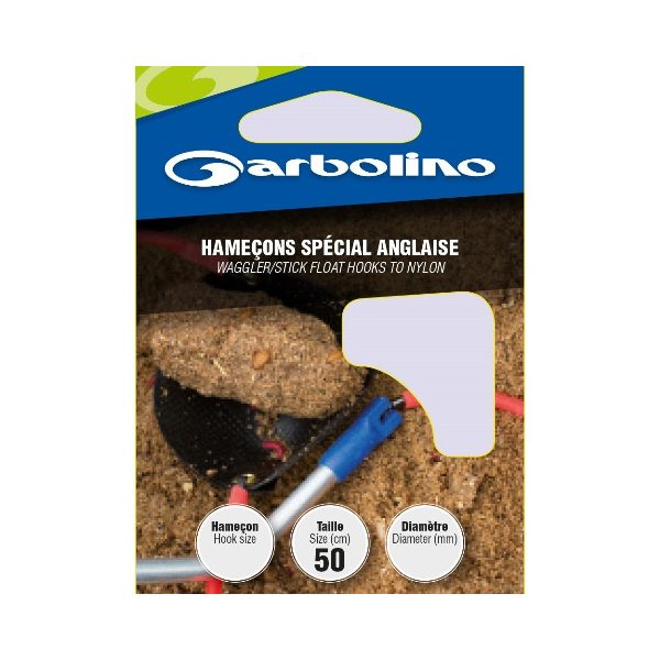 Garbolino Waggler/Trnek za plovec na najlonu 18 s ploščico, monofil predvezan trnek z bodico 10db