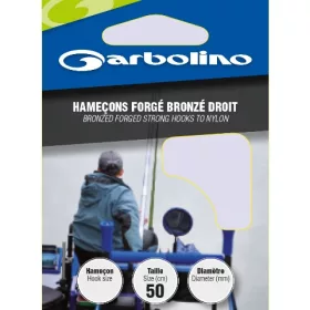   Garbolino Bronzed Forged Strong Hooks To Nylon 18 ploščatega tipa, bradati monofilni predvezani trnek 10 kosov