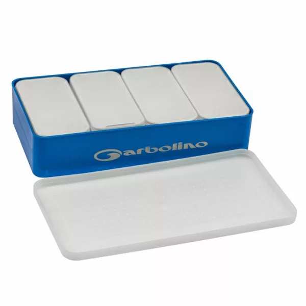 Garbolino Komplet škatel za vabe - 4 pravokotne škatle + 1 velika škatla za shranjevanje + 4 perforirani pokrovi + 4 vodoodporni pokrovi