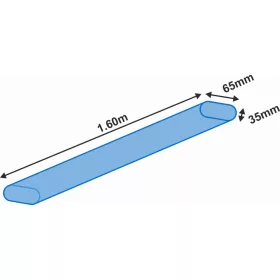 Garbolino Ovalna cev za držalo palic 1,6m x 35x65mm
