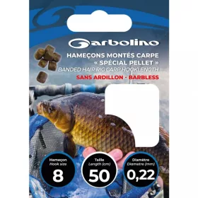   Garbolino Poseben Peletni Krap Trnek na najlonu 0,20mm 50cm 12 z lopatico Brezbradi monofilni predvezani trnek 10 kos