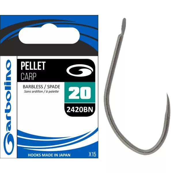 Garbolino - COMMERCIAL MATCH HOOKS - PELLET CARP 2420BN - BARBLESS 18 trnek