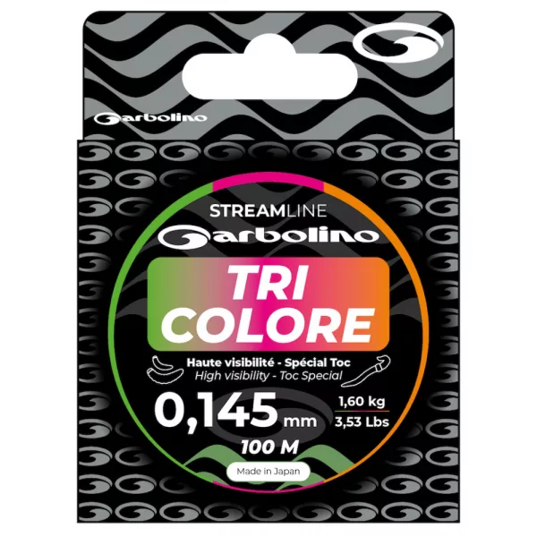 Garbolino - STREAMLINE TOC TRI-COLORE HAUTE VISIBILITE - 100M - Glavna vrvica - Monofilna vrvica - Vrvica za postrv