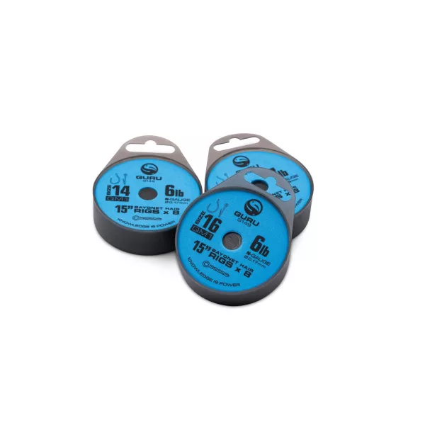 Guru QM1 Bayonet 16 Vdeven, Brezbradat Monofil Predvezan Kavelj 8 kosov
