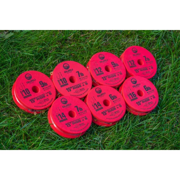 Guru QM1 Bait Bands 12 Vdeven, Brezbradat Monofil Predvezan Kavelj 8 kosov