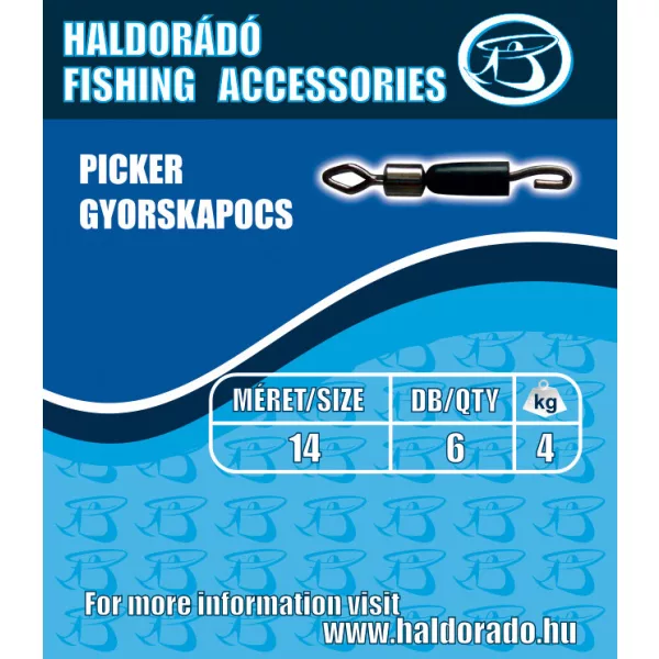Haldorádó Feeder hitra sponka M 7kg 6db