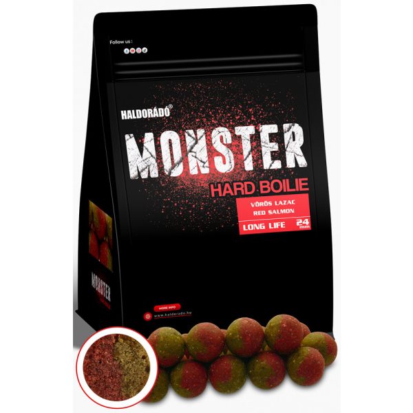Haldorádó Monster Hard Boilie Rdeč Losos 700gr 24mm Bojli