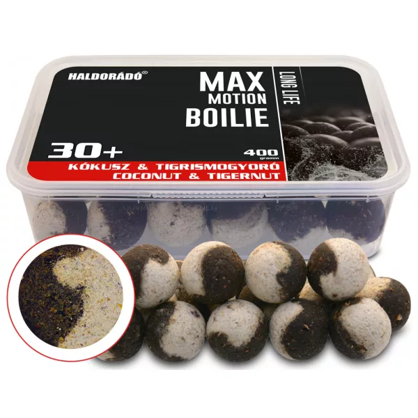 Haldorádó Max Motion Bojli Long Life Kokos-Tigrov Orešček 400gr 30mm Bojli
