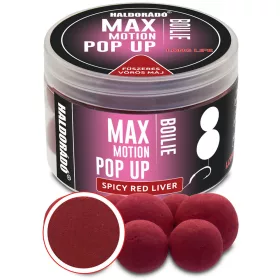   Haldorádó Max Motion Bojli Pop Up Začinjena Rdeča Jetra 50gr 16-20mm Bojli