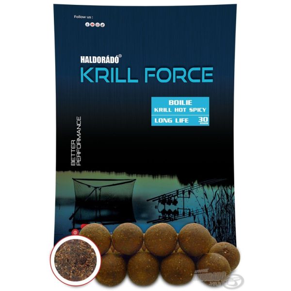 Haldorádó Krill Force Boilie Long Life 30mm Krill Hot Spicy Krmna Boila 700gr