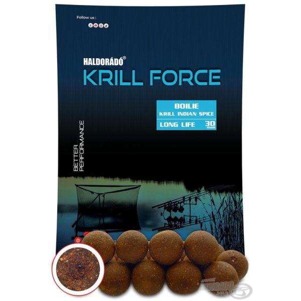 Haldorádó Krill Force Boilie Long Life 30mm Krill Indian Spice Krmna Boila 700gr