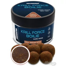   Haldorádó Krill Force Boilie Hard Hook Wafter 24, 30 mm Krill Indian Spice Vaba Bojli 100gr