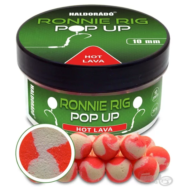 Haldorádó Ronnie Rig Pop Up Hot Lava 10 mm Vabljiva Bojla 30gr