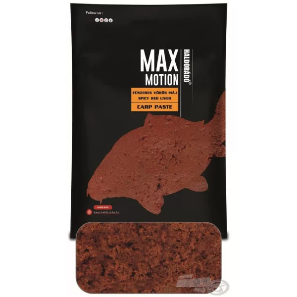 Haldorádó Max Motion Carp Paste Začinjena rdeča jetra Pasta 600gr