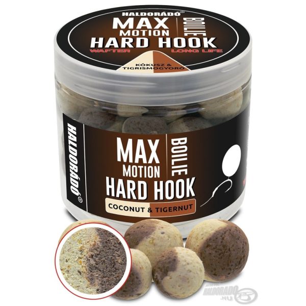 Haldorádó Max Motion Boilie Hard Hook Wafter 16, 20mm Kokos-Tigrovi Oreščki Bojli za vabo 100gr
