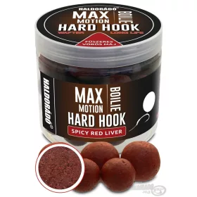  Haldorádó Max Motion Boilie Hard Hook Wafter 16, 20mm Začinjena rdeča jetra Bojli za vabo 100gr