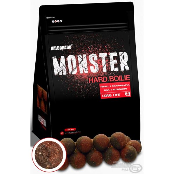 Haldorádó Monster Hard Boilie 24+ Tonhal & Szúnyoglárva Bojli 700gr