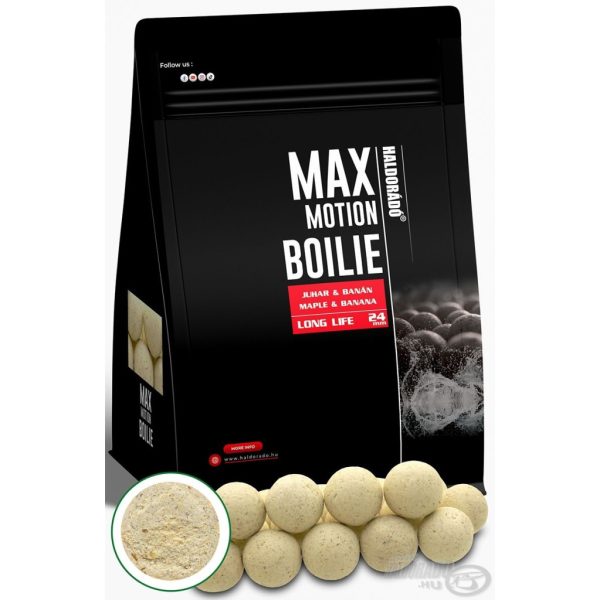 Haldorádó Max Motion Boilie Long Life 24mm Juhar & Banán Bojli 800gr